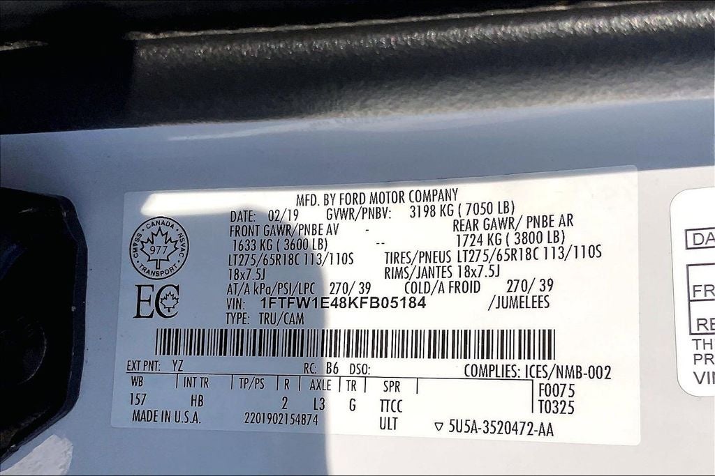 2019 Ford F-150 Lariat