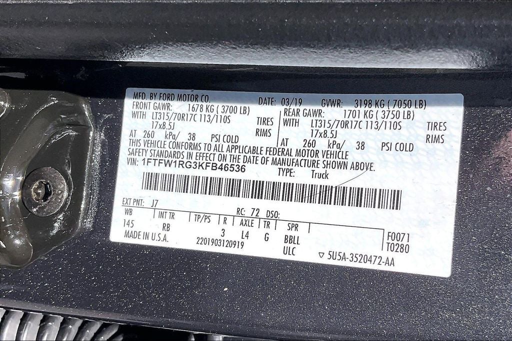 2019 Ford F-150 Raptor