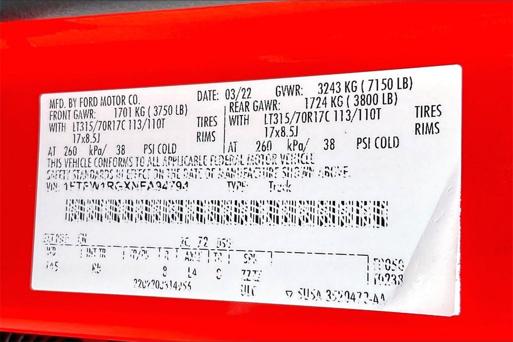 2022 Ford F-150 Raptor