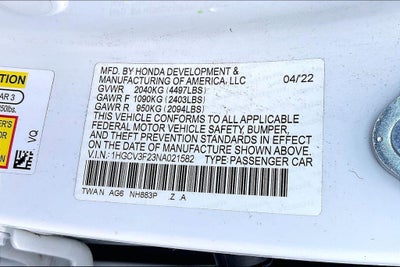 2022 Honda Accord Hybrid Sport