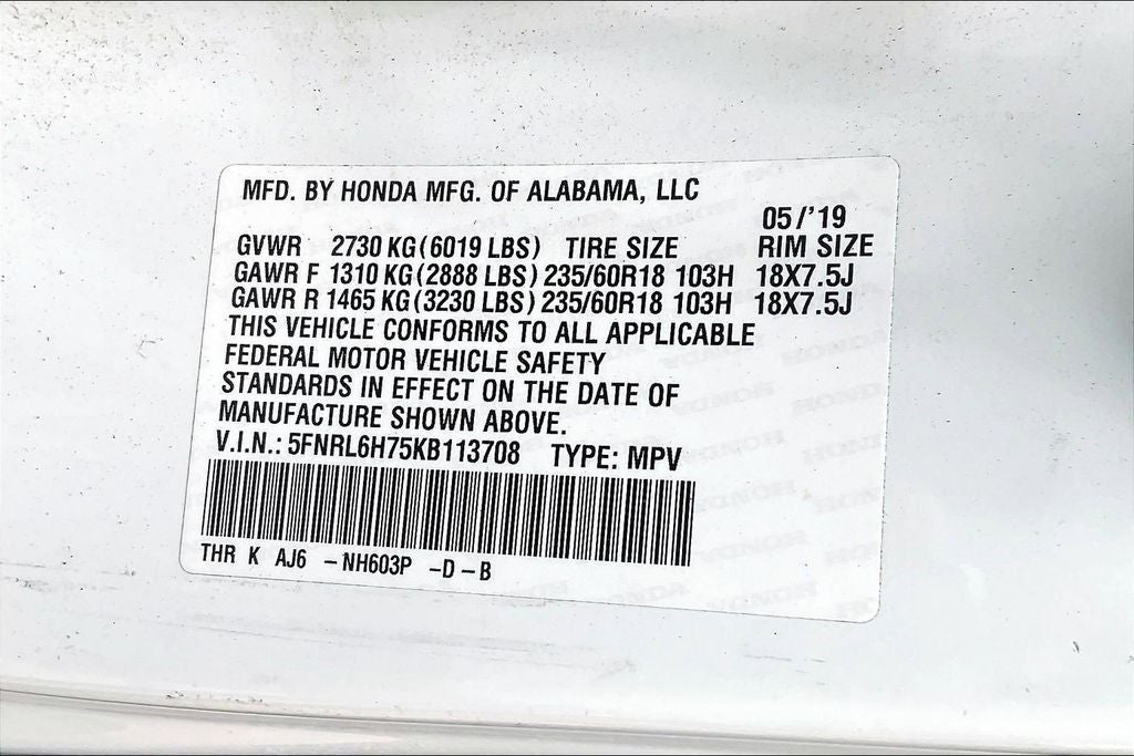2019 Honda Odyssey EX-L